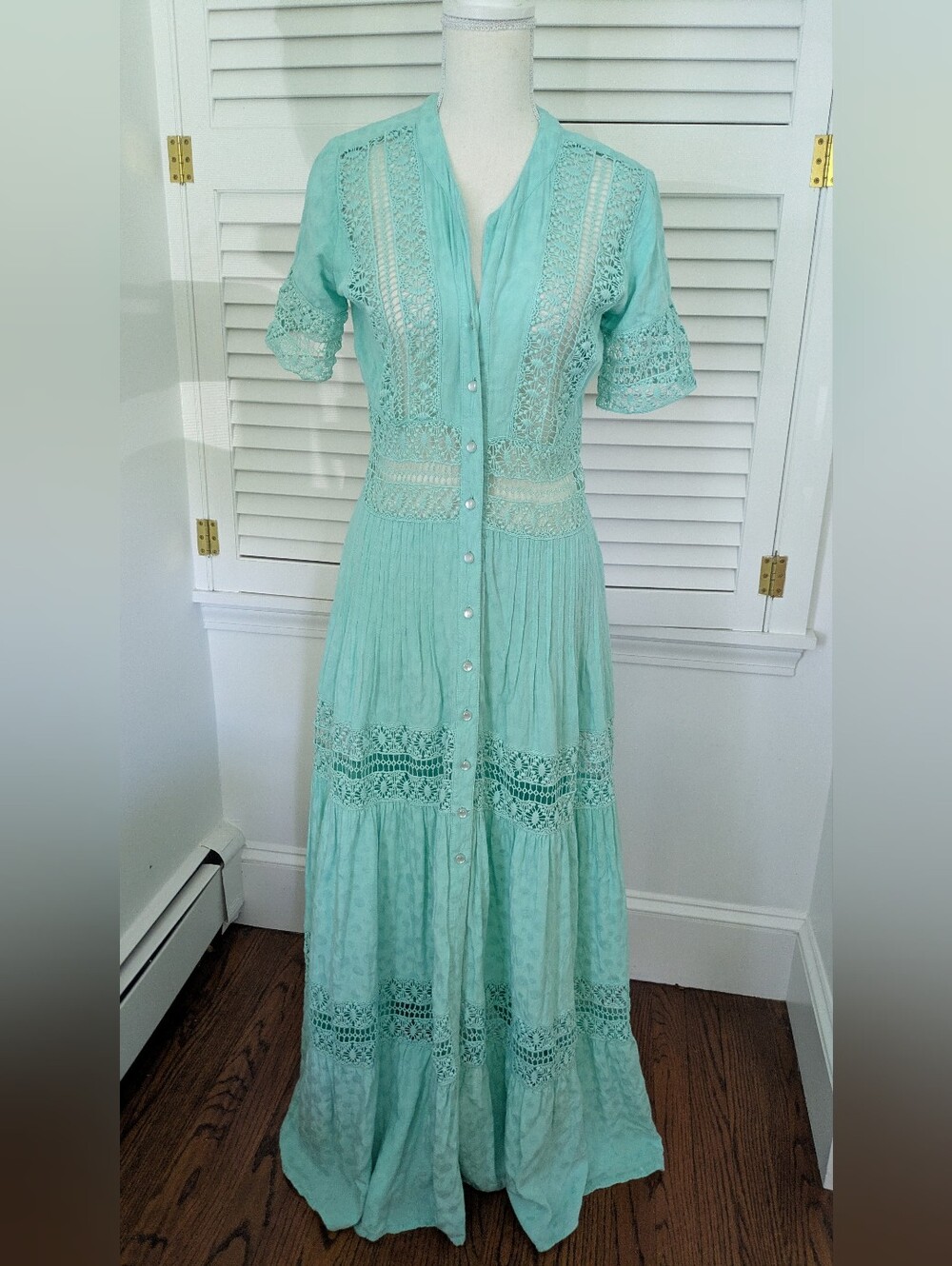 Luciane Prado Romantic Summer Dress, Light Green